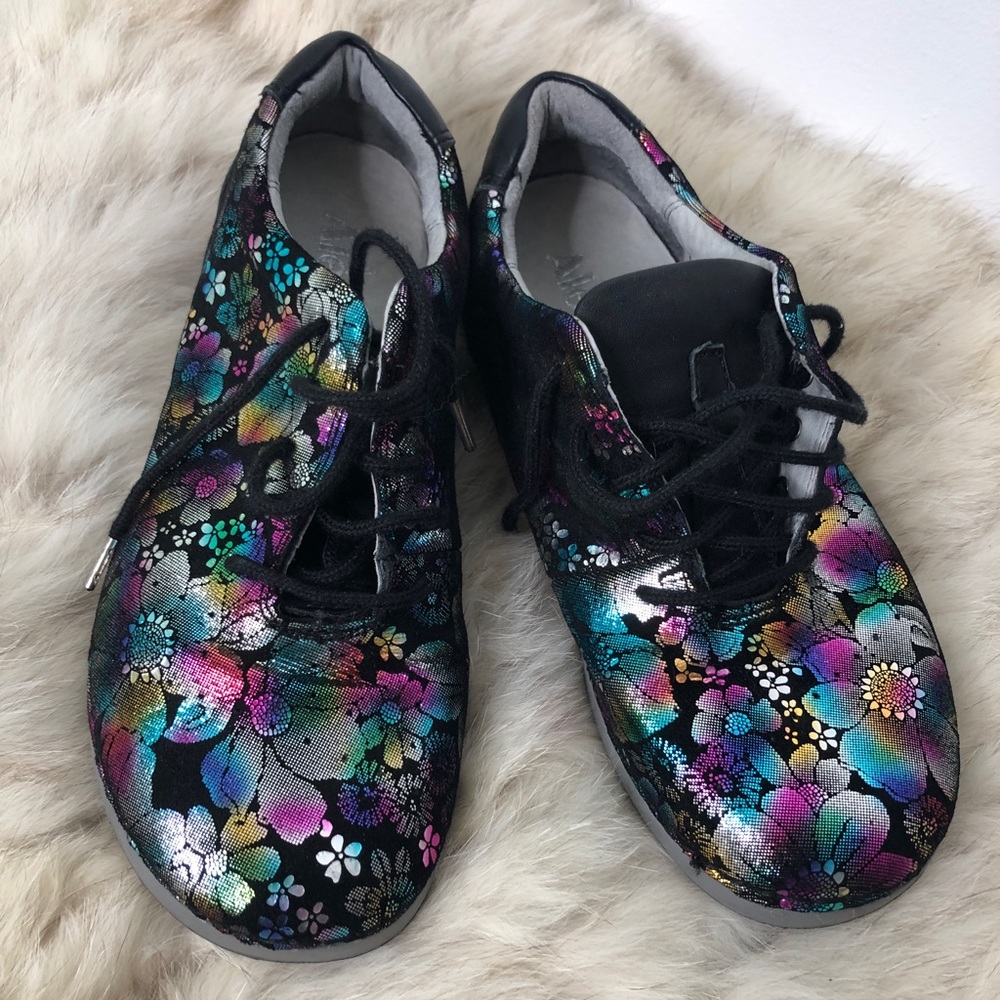 Allegria Metallic Floral Shoes Size 36